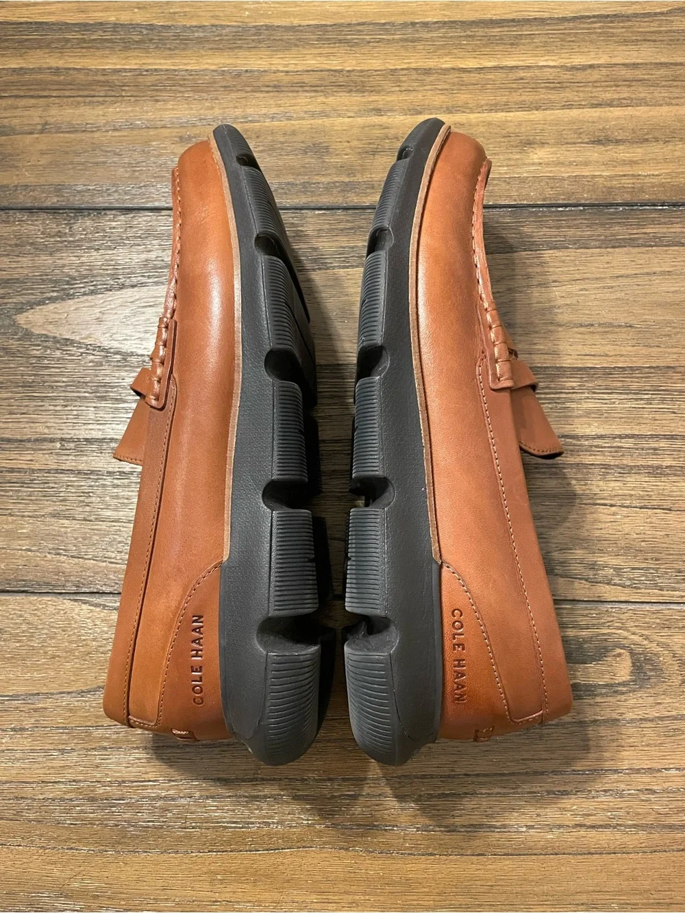 Cole Haan Men's Brown Leather Penny Loafers